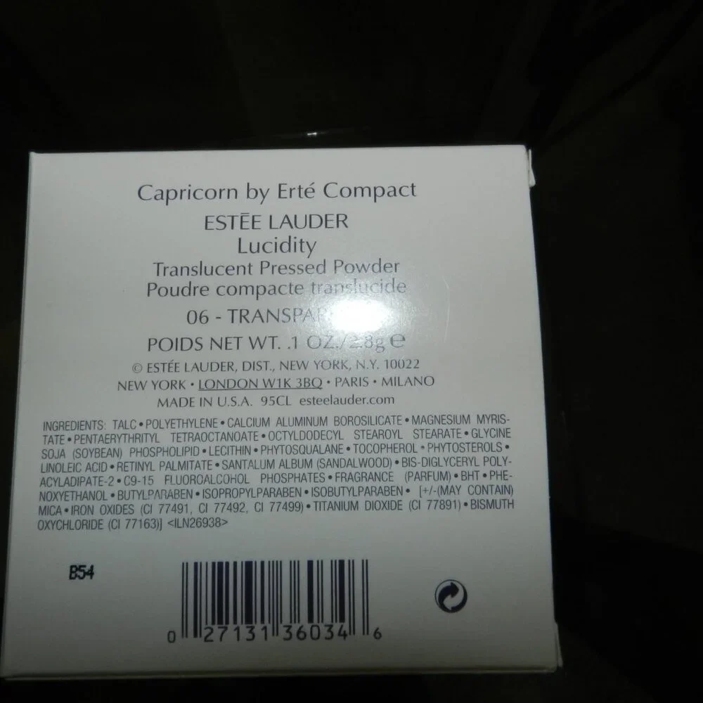 Vintage Y2K ESTEE LAUDER Capricorn By ERTE Art Deco Lucidity Powder Compact